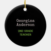 Diejenigen, die Zitat Apple lehren können| Name de Keramik Ornament (Hinten)