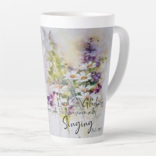 Diene dem Herrn mit Freude floral Milchtasse