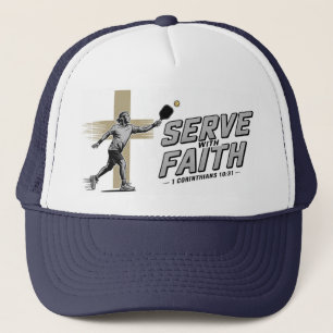 Diene mit Glauben Christliche Pickleball Trucker M Truckerkappe
