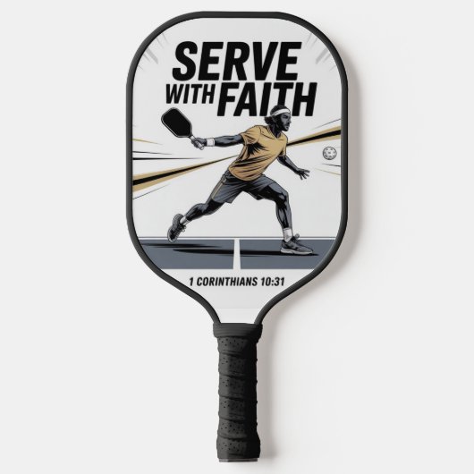 Diene mit Glauben Christliches Pickleball-Paddle Pickleball Schläger (Vorderseite)