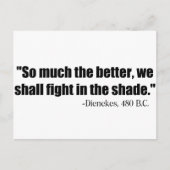 Dienekes Kampf im Schatten Postkarte (Vorderseite)