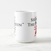 Dienen Sie die Königin-rote und schwarze Kaffeetasse (Mittel)