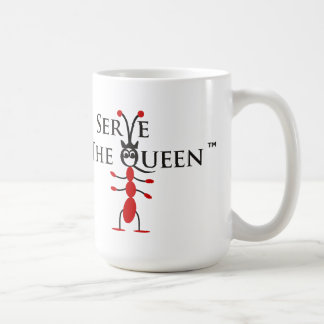 Dienen Sie die Königin-rote und schwarze Kaffeetasse