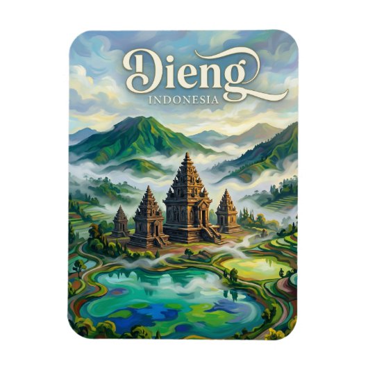 Dieng-Plateau Indonesien Magnet (Vertikal)