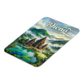 Dieng-Plateau Indonesien Magnet (Linke Seite)