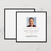 Dienst an der Gedenkfeier Foto Beerdigung Einladung (Vorne/Hinten)