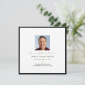 Dienst an der Gedenkfeier Foto Beerdigung Einladung (Stehend Vorderseite)