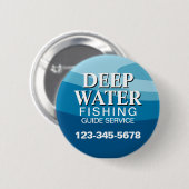 Dienst des Fischereileitfadens Button (Vorne & Hinten)