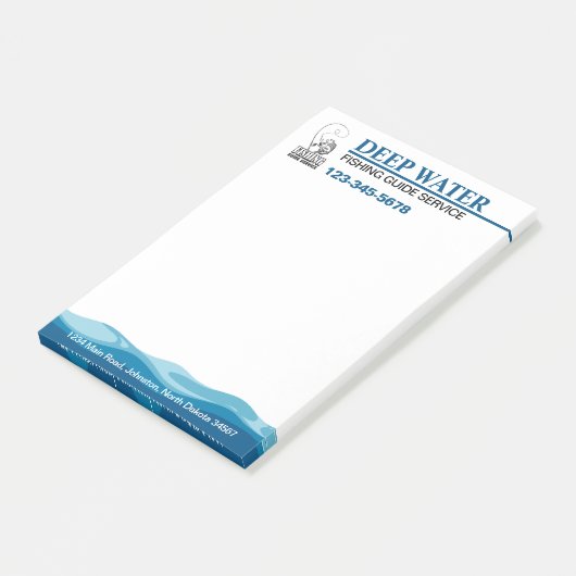 Dienst des Fischereileitfadens Post-it Klebezettel (angewinkelt)