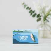 Dienst des Fischereileitfadens Visitenkarte (Stehend Vorderseite)