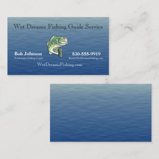 Dienst des Fischereileitfadens Visitenkarte (Vorne/Hinten)