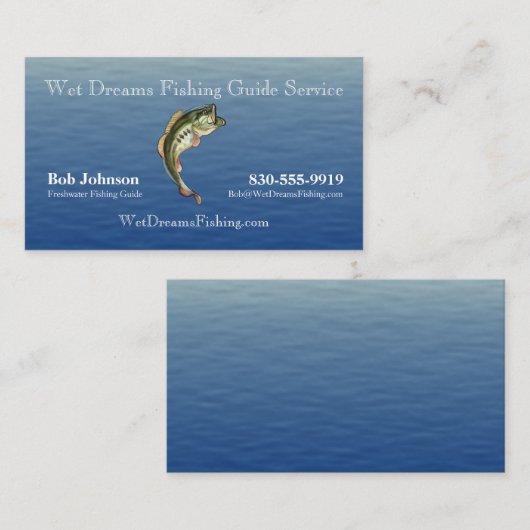 Dienst des Fischereileitfadens Visitenkarte (Vorne/Hinten)