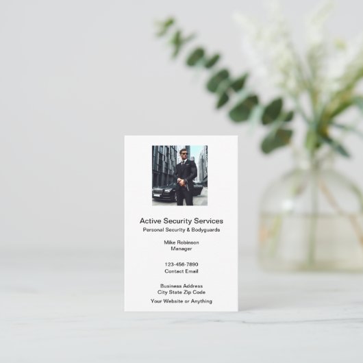 Dienst für die persönliche Sicherheit Visitenkarte (Stehend Vorderseite)
