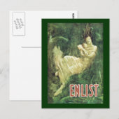 Dienst im Zweiten Weltkrieg Postkarte (Vorne/Hinten)