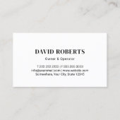 Dienst zur Entfernung und Abholung von Veteranen Visitenkarte (Rückseite)