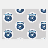 Dienstabzeichen der Strafverfolgung Geschenkpapier Set (Vorderseite)
