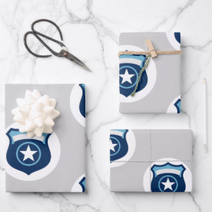 Dienstabzeichen der Strafverfolgung Geschenkpapier Set
