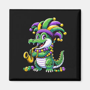 Dienstag, Fettcut Alligator Jester Hat Carnival Pa Magnet