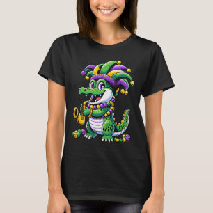 Dienstag, Fettcut Alligator Jester Hat Carnival Pa T-Shirt