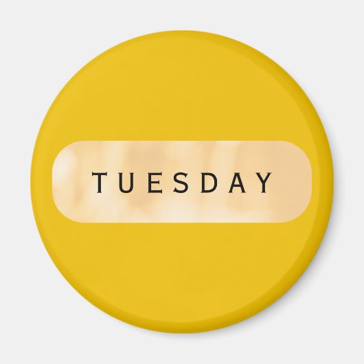 Dienstag Gold Round Magnet von Janz (Vorne)