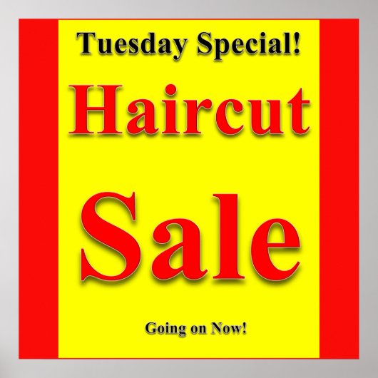Dienstag Haircut Sale Poster Matte (Vorne)