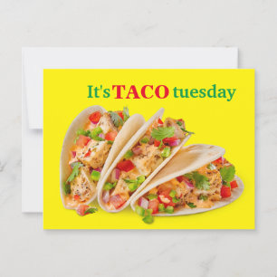 Dienstag ist es tako postkarte