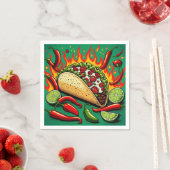 Dienstag-Taco-Papier-Servietten Serviette (Beispiel)