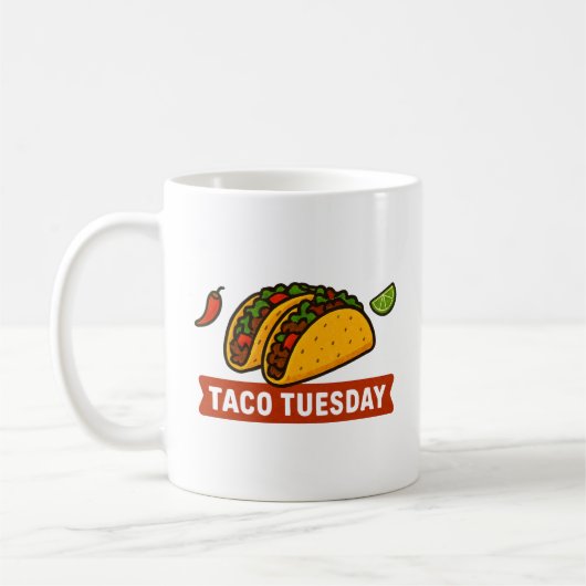 Dienstag Tacos Fiesta Splash Kaffeetasse (Links)