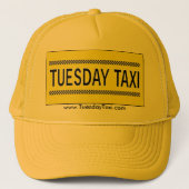 Dienstag-Taxi-Hut Truckerkappe (Vorderseite)