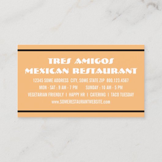 Dienstag Visitenkarte (Rückseite)