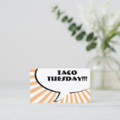 Dienstag Visitenkarte (Stehend Vorderseite)