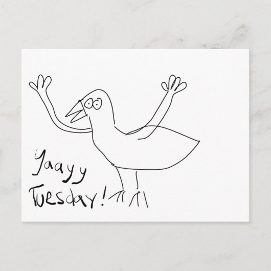 Dienstag, Yaayy! Postkarte (Vorderseite)