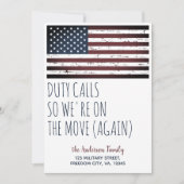 Dienstanrufe Militärische Bewegung bewegt sich bew Ankündigung (Vorderseite)