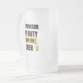 Dienstaufsicht Zeit für Bier Mattglas Bierglas (Vorderseite Links)