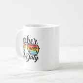 Dienstbefreiung letzter Schulsommertag Kaffeetasse (Vorderseite Links)