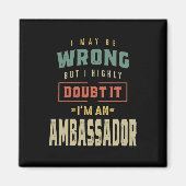 Dienstbezeichnung des Botschafters Magnet (Vorne)