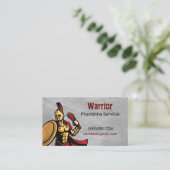 Dienstchrome-Design des Warrior-Auftragnehmers Visitenkarte (Stehend Vorderseite)