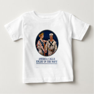 Dienste in der US-Marine - Vintage Kriegspropagand Baby T-shirt