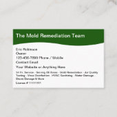 Dienste zur Beseitigung von Malt- und Sturmschäden Visitenkarte (Vorderseite)