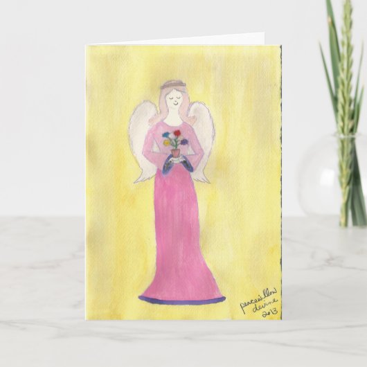 Dienstengel.. durch die friedliche Weide Feiertagskarte (Vorderseite)