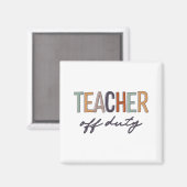 Dienstfrei letzter Schultag Magnet (Vorderseite/Rückseite)