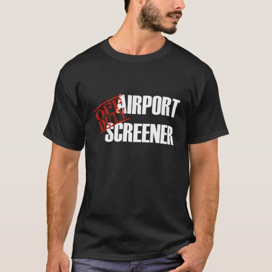 Dienstfreie Flughafen-Siebdruckeinrichtung T-Shirt (Vorderseite)