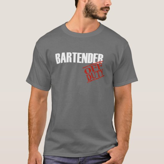 Dienstfreier Barkeeper T-Shirt (Vorderseite)