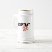 Dienstfreier Buchhalter Bierglas (Vorderseite Links)