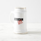 Dienstfreier Elektriker Bierglas (Vorderseite Links)