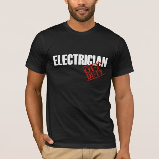 Dienstfreier Elektriker T-Shirt (Vorderseite)