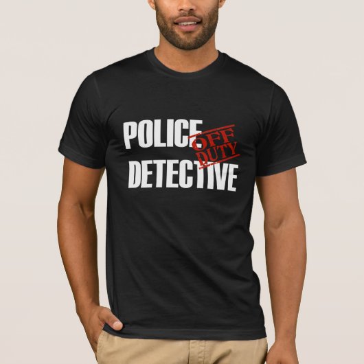 DIENSTFREIER Polizei-Detektiv T-Shirt (Vorderseite)