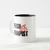 DIENSTFREIER SPRACHE-THERAPEUT ZWEIFARBIGE TASSE (Vorderseite Links)