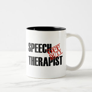 DIENSTFREIER SPRACHE-THERAPEUT ZWEIFARBIGE TASSE