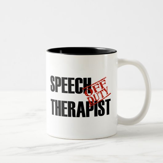 DIENSTFREIER SPRACHE-THERAPEUT ZWEIFARBIGE TASSE (Rechts)